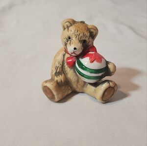 Vintage Cherishables teddy bear Christmas ornament by Bradford Novelty Company